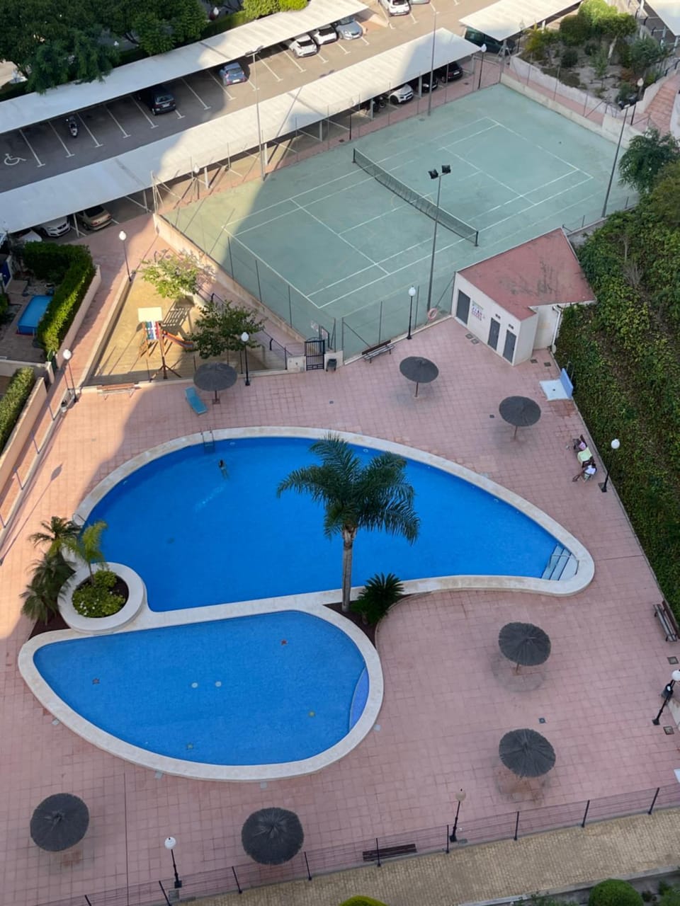 Day, Tennis court, Pool view, Swimming pool