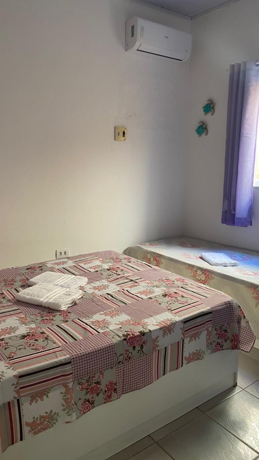 Bed, Photo of the whole room, Bedroom, towels, air conditioner