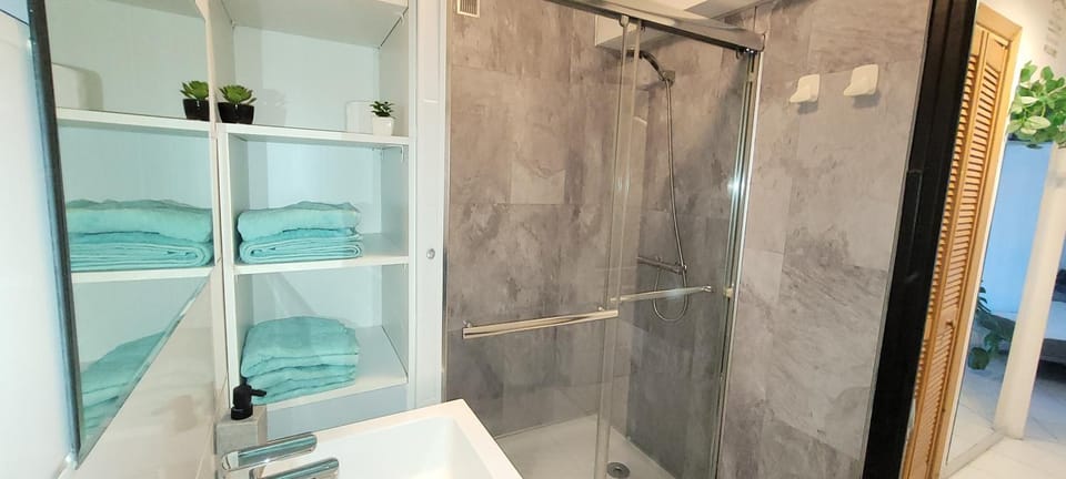 Shower, towels