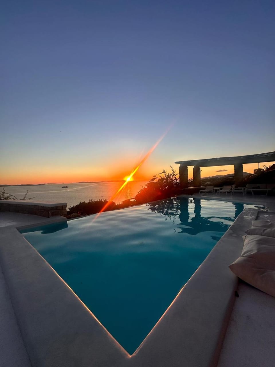 Swimming pool, Sunset