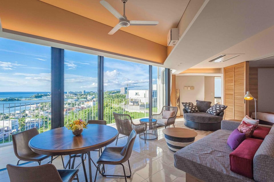 View (from property/room), Living room, Sea view
