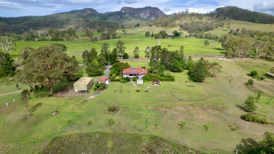 Property building, Nearby landmark, Spring, Natural landscape, Bird's eye view, Mountain view