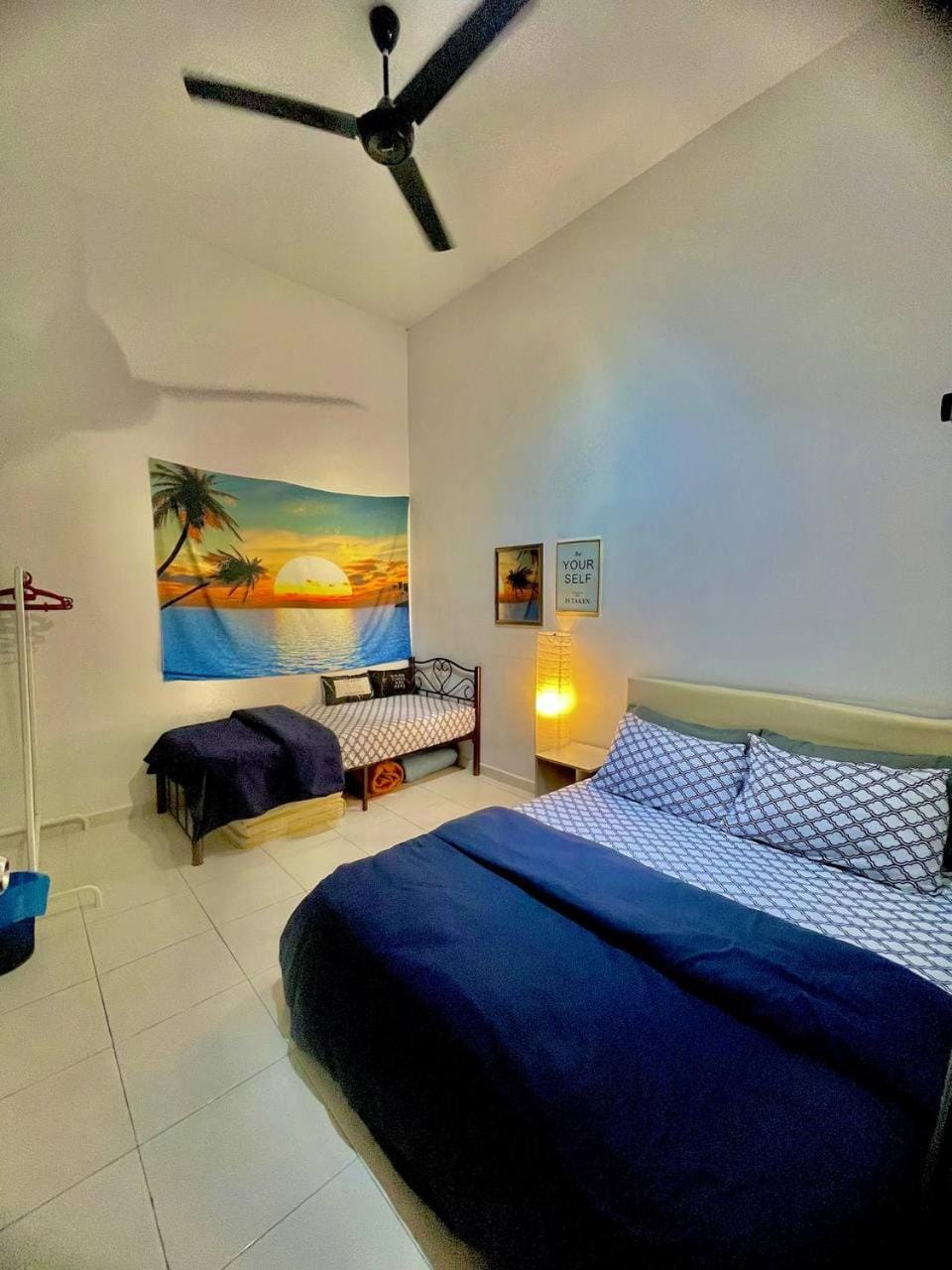 Bed, Bedroom, air conditioner