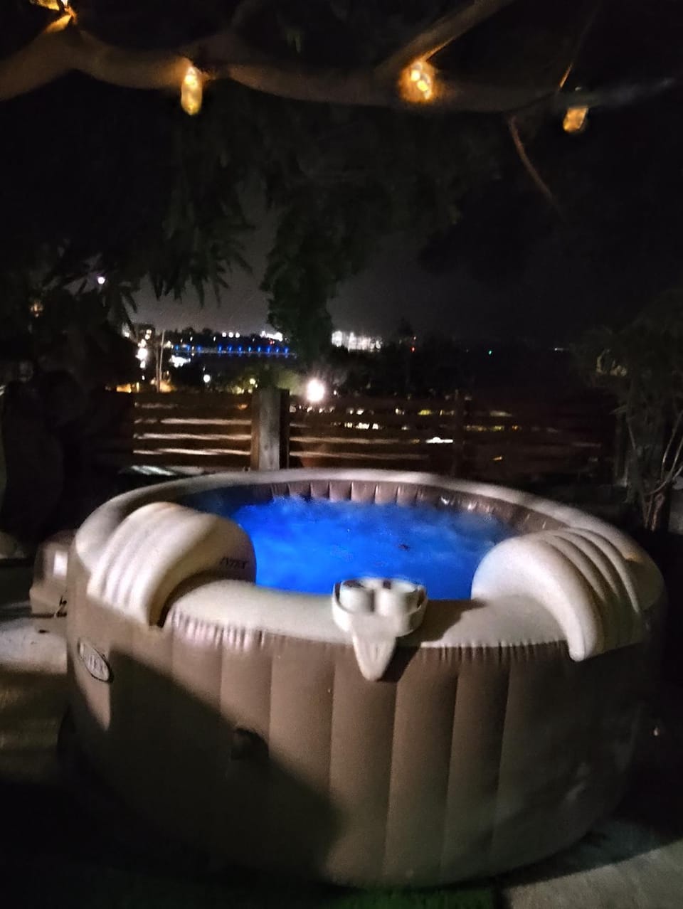Night, Natural landscape, Hot Tub