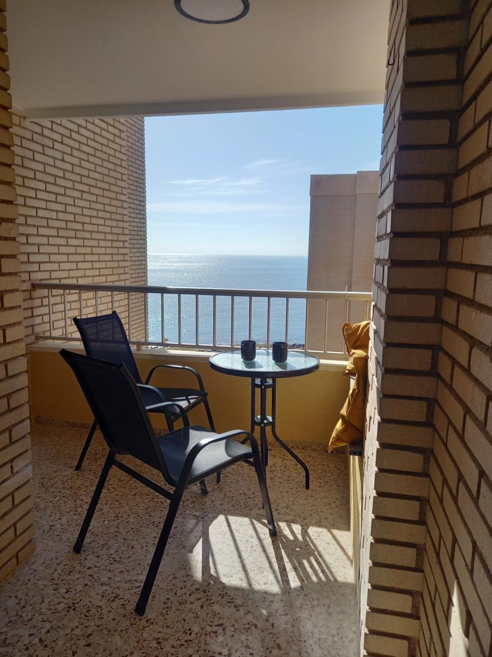 Day, View (from property/room), Balcony/Terrace, Living room, Seating area, Sea view