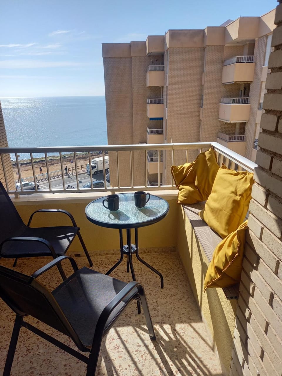 Patio, Day, Natural landscape, View (from property/room), Balcony/Terrace, Seating area, Dining area, Sea view