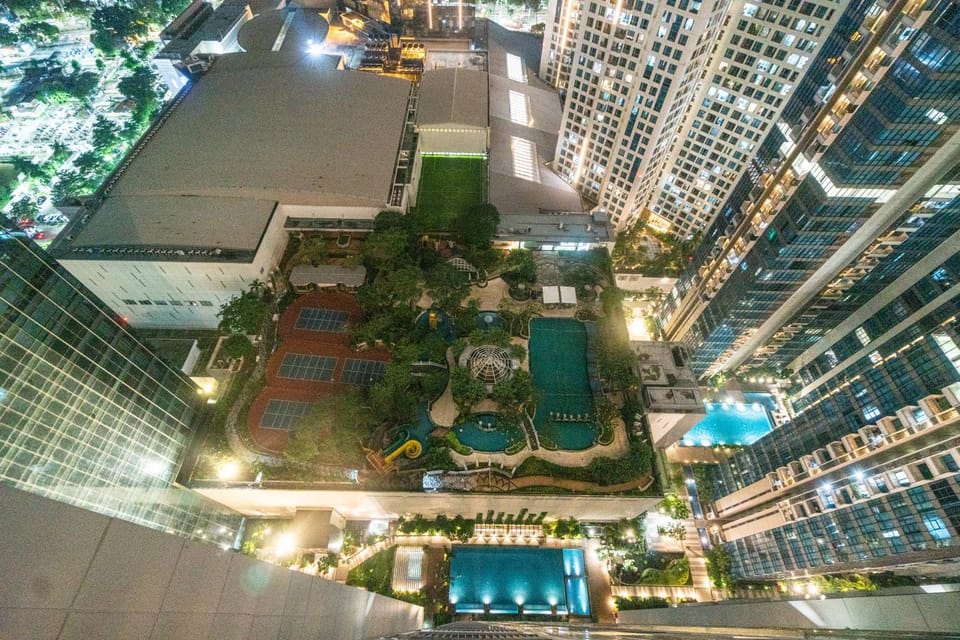 Night, City view, Pool view
