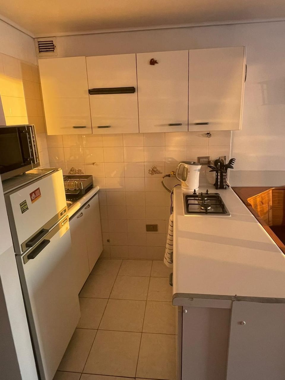 Kitchen or kitchenette, dishwasher, microwave, stove