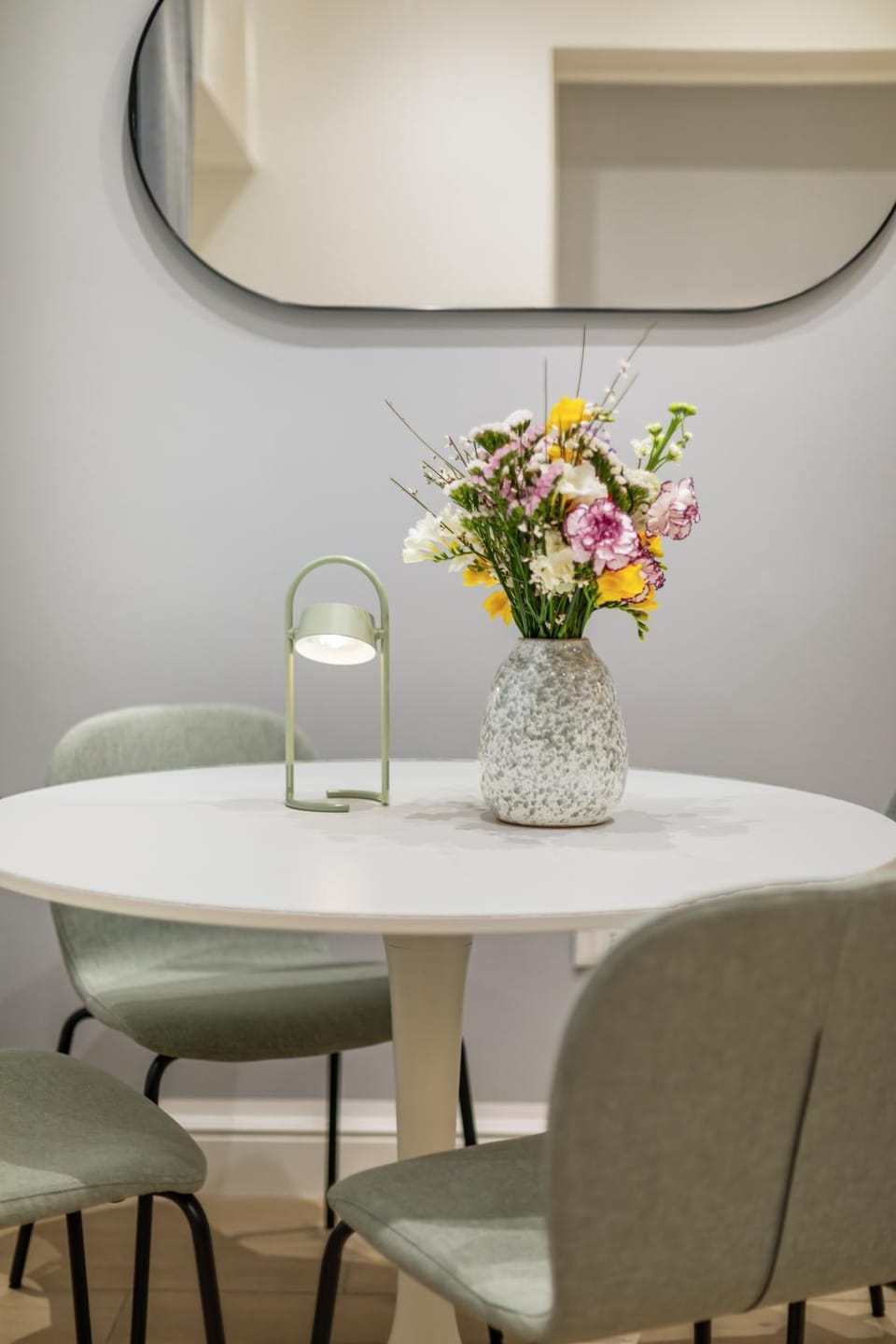 Dining area, hair dresser