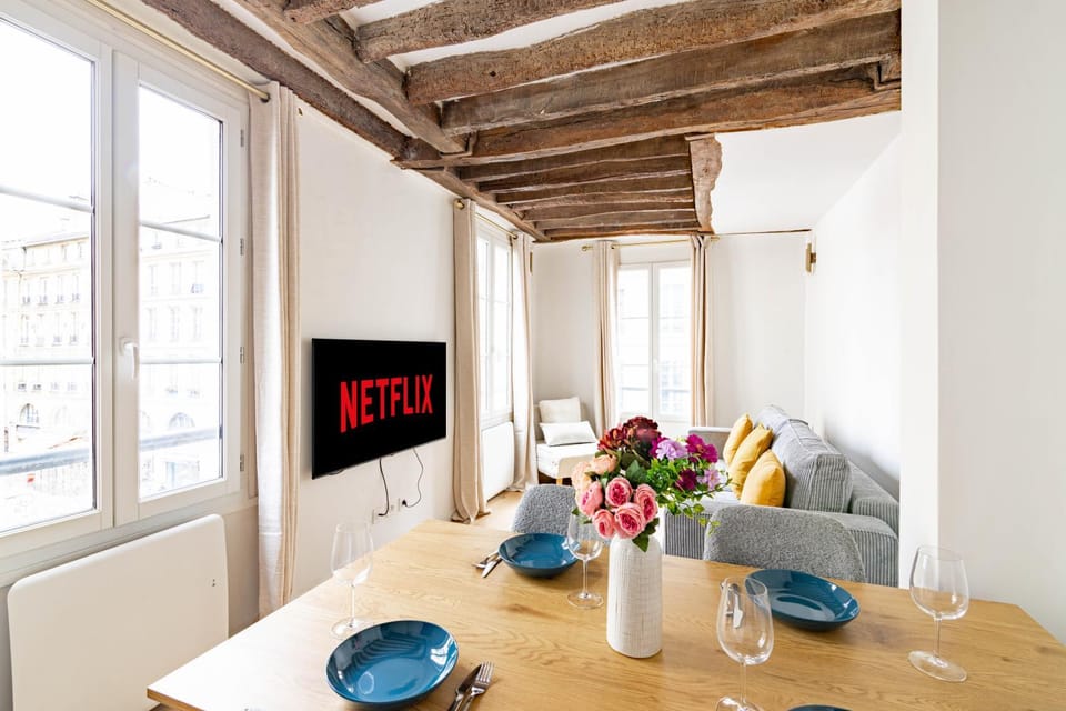 Appartement Quartier Fontaine Chatelet Les Halles Free Netflix Apartment in Paris