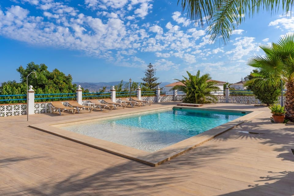 Property building, Living room, Swimming pool