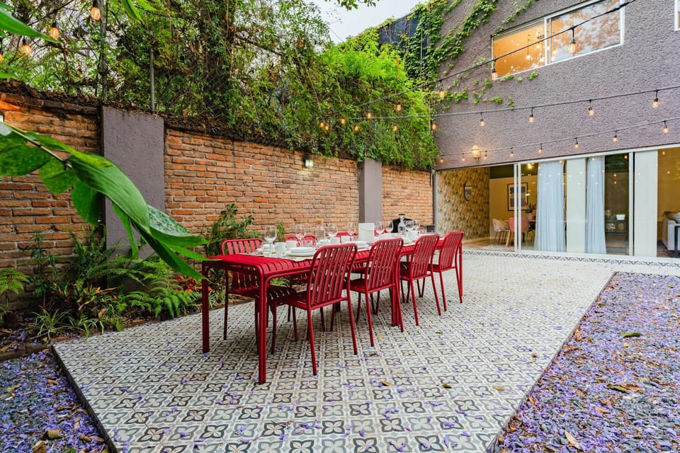 Property building, Patio, Day, Dining area