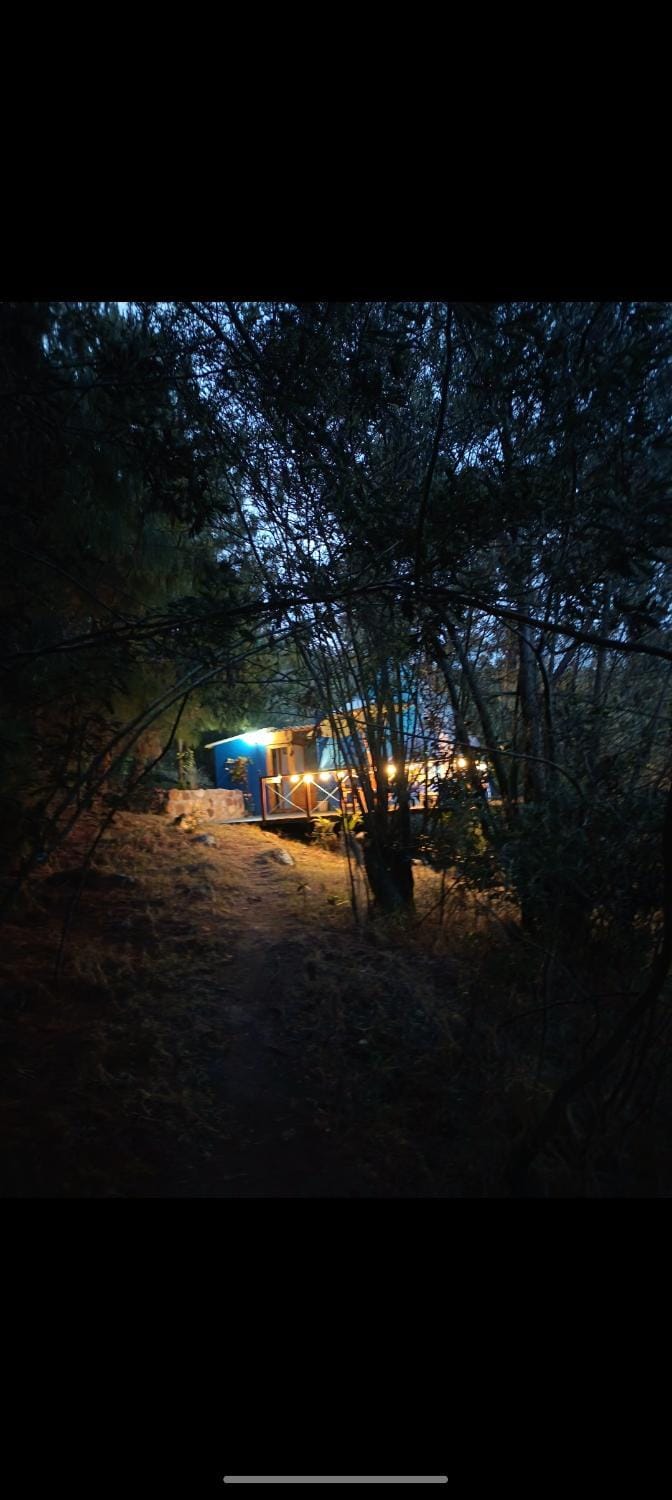 Glamping blue. Luxury tent in Cundinamarca, Colombia