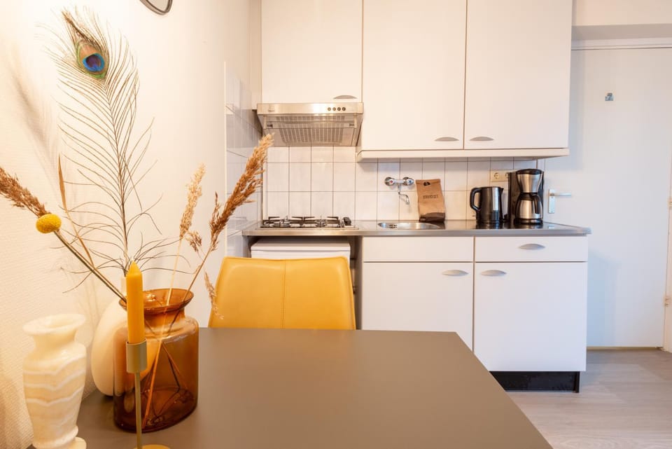 Kitchen or kitchenette, minibar, stove