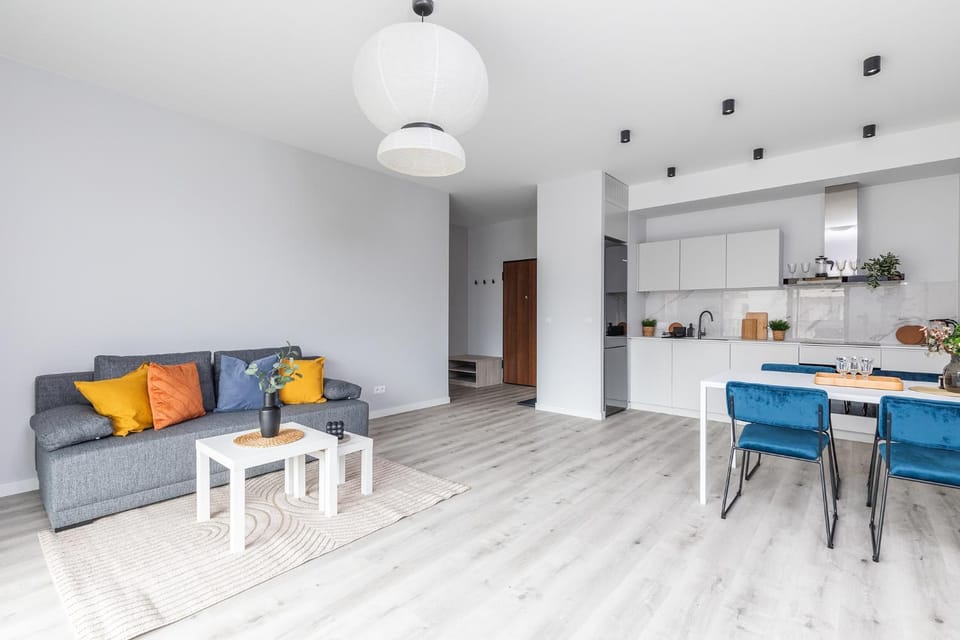 Kitchen or kitchenette, Living room, Seating area