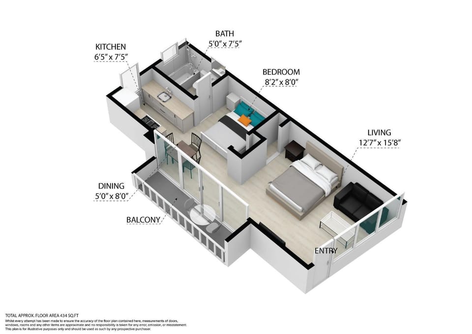 Balcony Deco Apt, w/2 QueenBeds, on Ocean Dr Beach Apartment in Flamingo Lummus