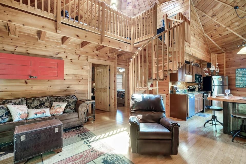 Living room, kitchen