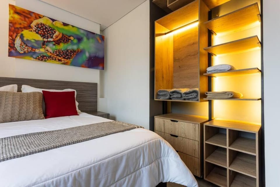 Bed, Photo of the whole room, Bedroom, towels, wardrobe