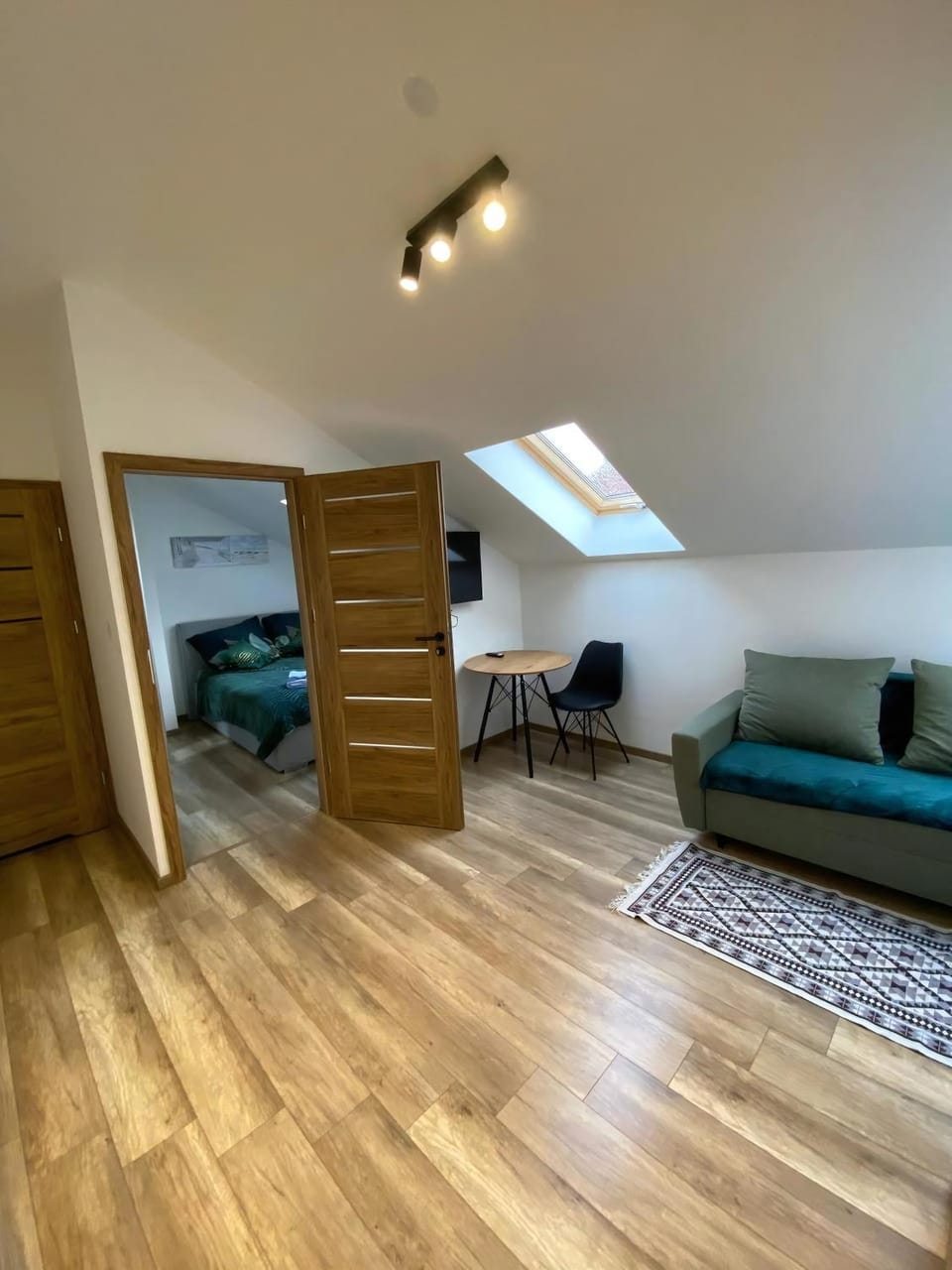 Bed, Living room, Photo of the whole room, Seating area, Bedroom, wardrobe
