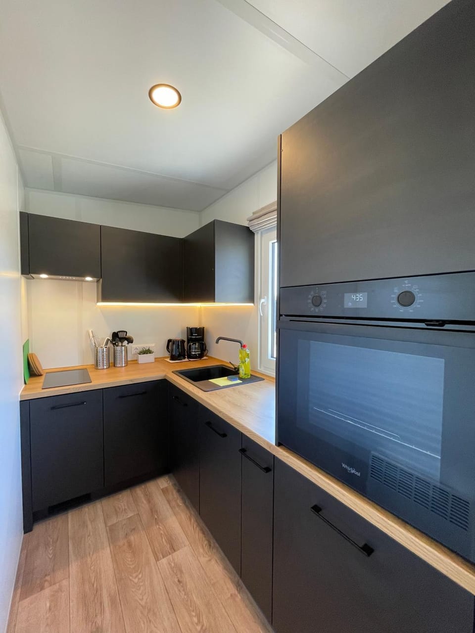 Kitchen or kitchenette, dishwasher, oven, stove, kitchen