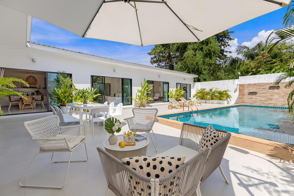 Patio, Day, Seating area, Dining area, Pool view, Swimming pool