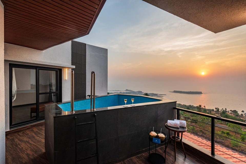 Sea view, Swimming pool, Sunset