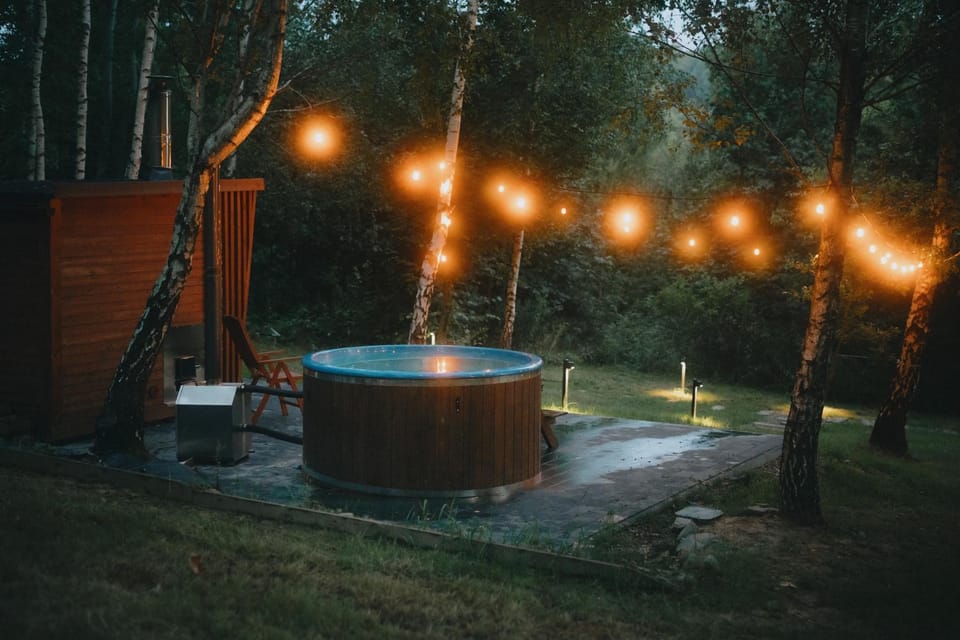 Night, Natural landscape, Garden, Hot Tub, Garden view