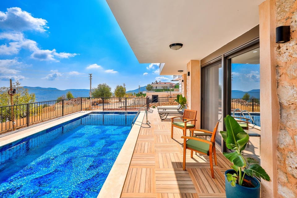 Patio, Day, Natural landscape, Pool view, Swimming pool