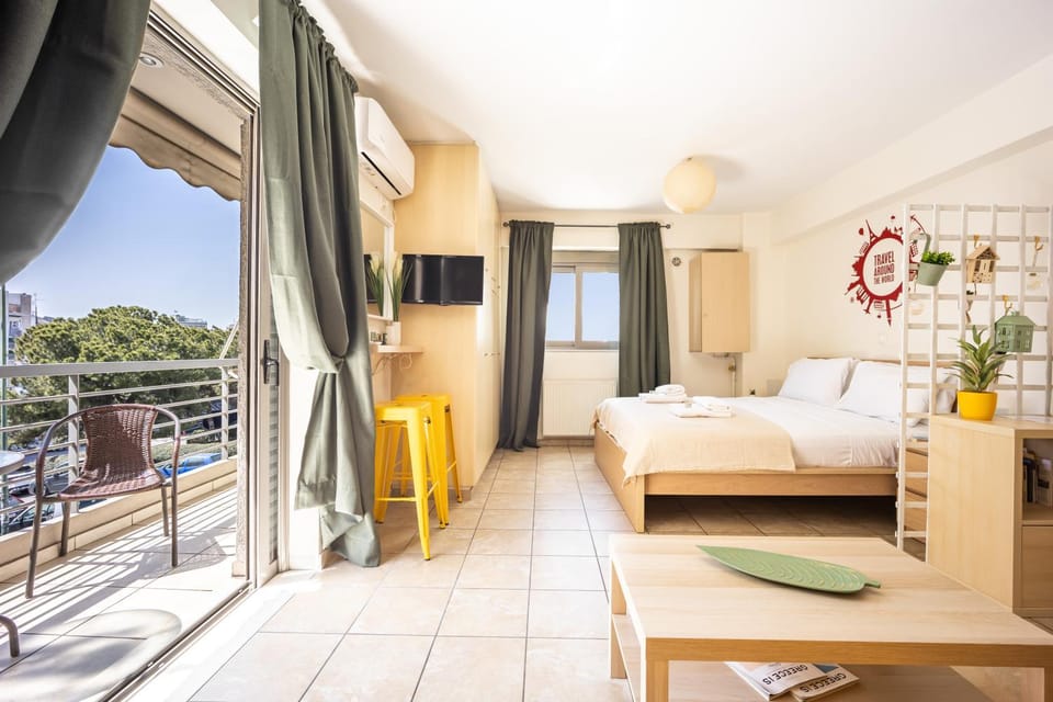 Bed, Day, View (from property/room), Balcony/Terrace, Seating area, Bedroom