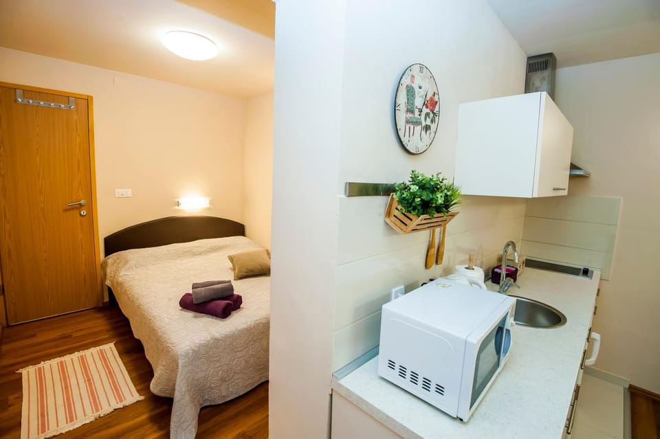 Bed, Coffee/tea facilities, Kitchen or kitchenette, Bedroom