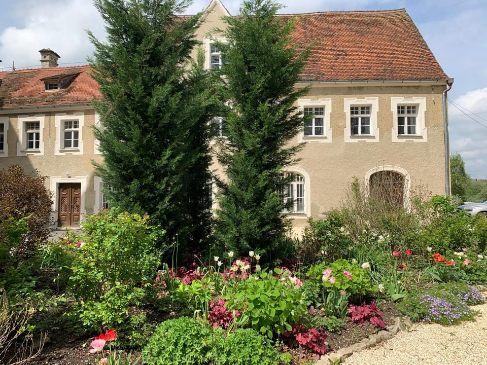 Property building, Spring, Garden view