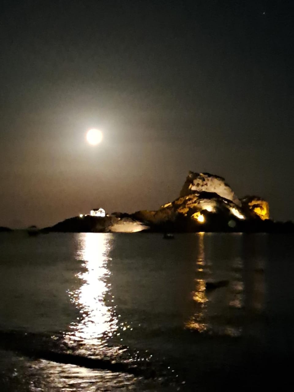 Nearby landmark, Night, Natural landscape, Beach, Sea view