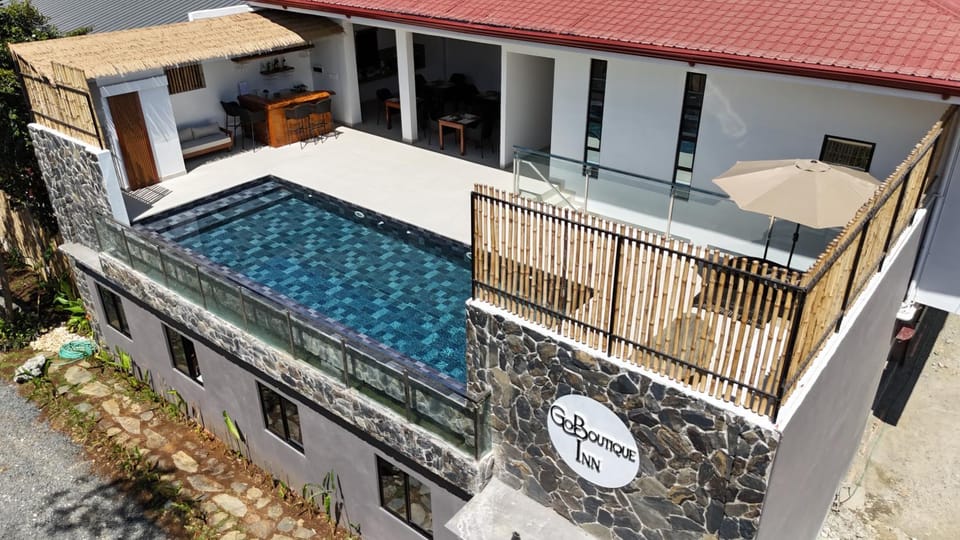 Property building, View (from property/room), Pool view, Swimming pool, Swimming pool, Internal: Not applicable to any particular room