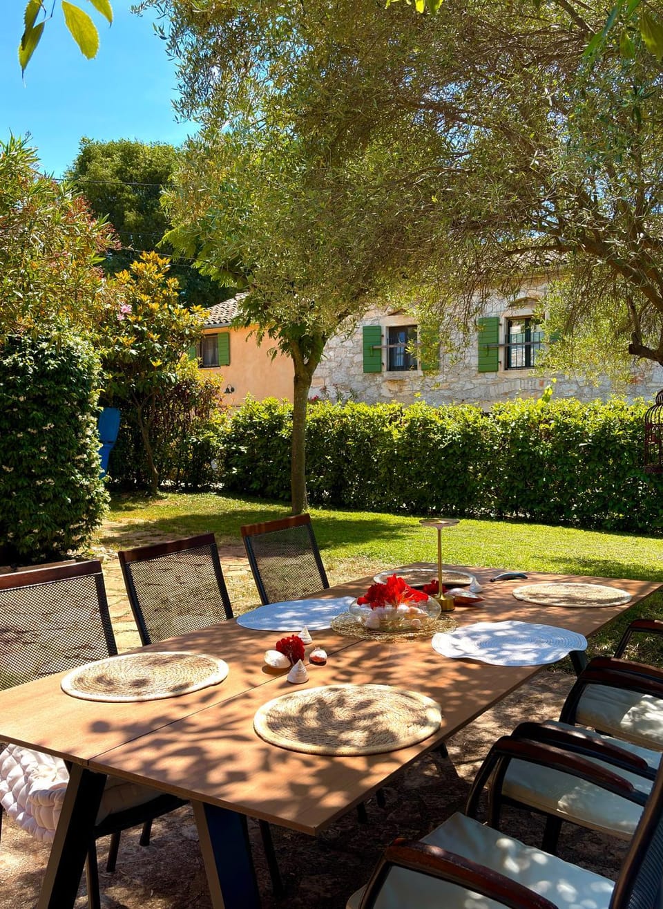 Patio, Day, Dining area