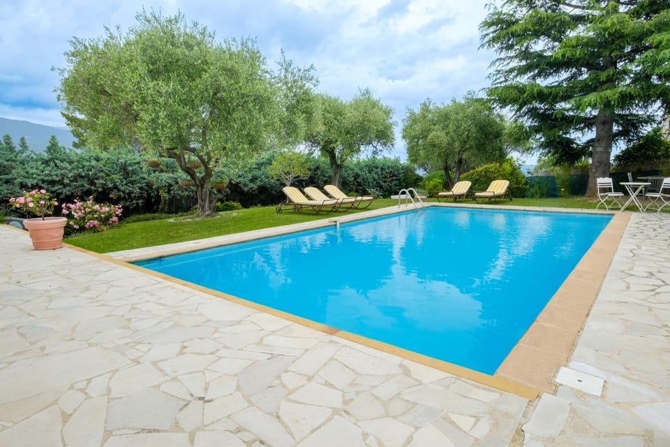 Property building, Living room, Swimming pool
