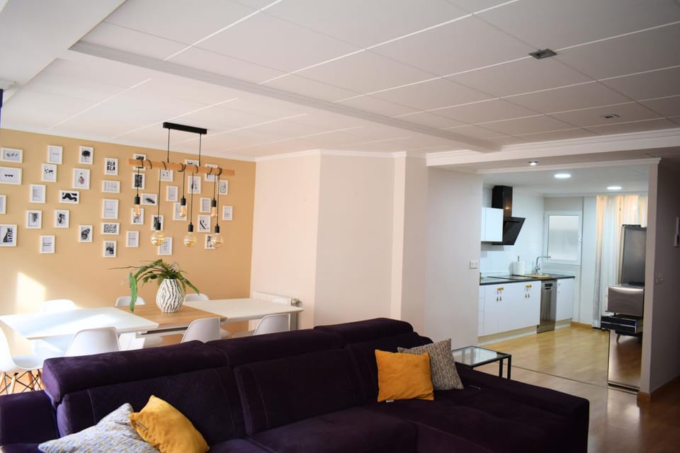 Living room, kitchen