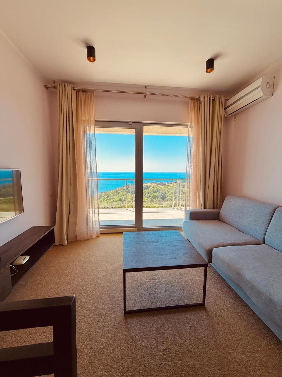 Living room, Seating area, Sea view
