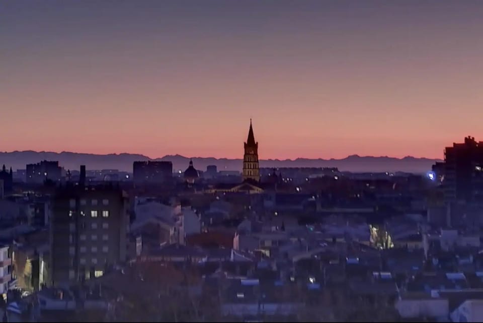 City view, Mountain view, Sunset