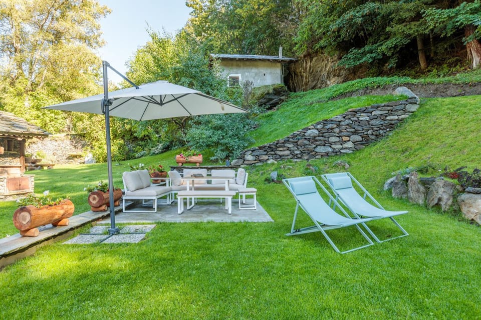 Patio, Day, Natural landscape, Garden, Garden view, sunbed
