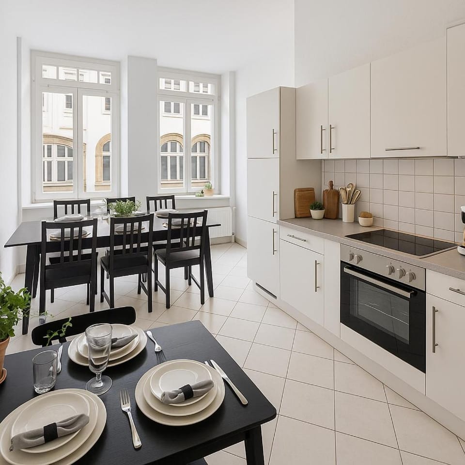 Leipzig Zentrum, Schnelles WLAN, TVs in allen 5 Zimmern, Self-Check-in, 5 Riesige Zimmer für große Gruppen, Aufzug Apartment in Leipzig