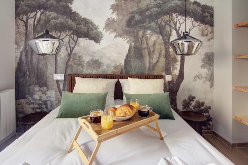 Bed, Decorative detail, Bedroom