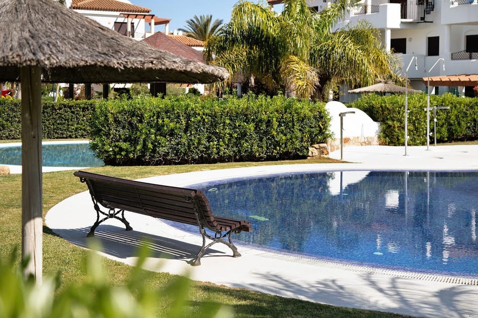Property building, Living room, Swimming pool