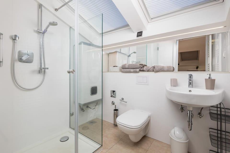 Shower, Toilet, Bathroom, towels