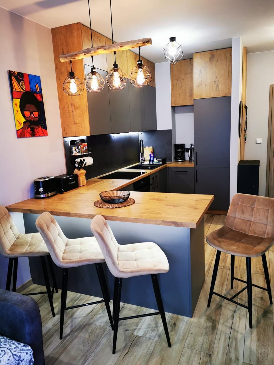 Kitchen or kitchenette, Living room, Dining area, pet friendly, stove