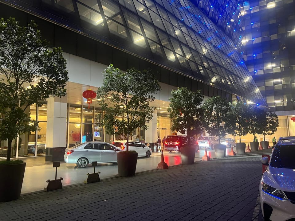 Property building, Night, Street view, Parking