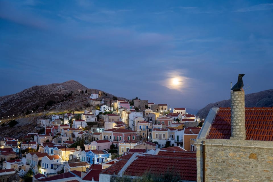Nearby landmark, Night, Natural landscape, City view, Mountain view, Sea view
