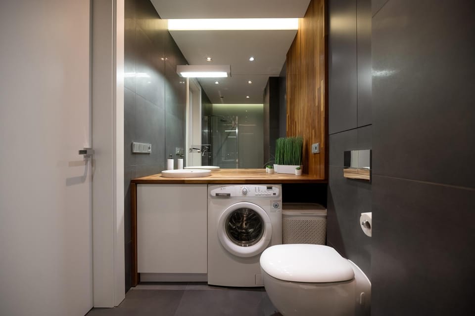 Shower, Toilet, Bathroom, washing machine
