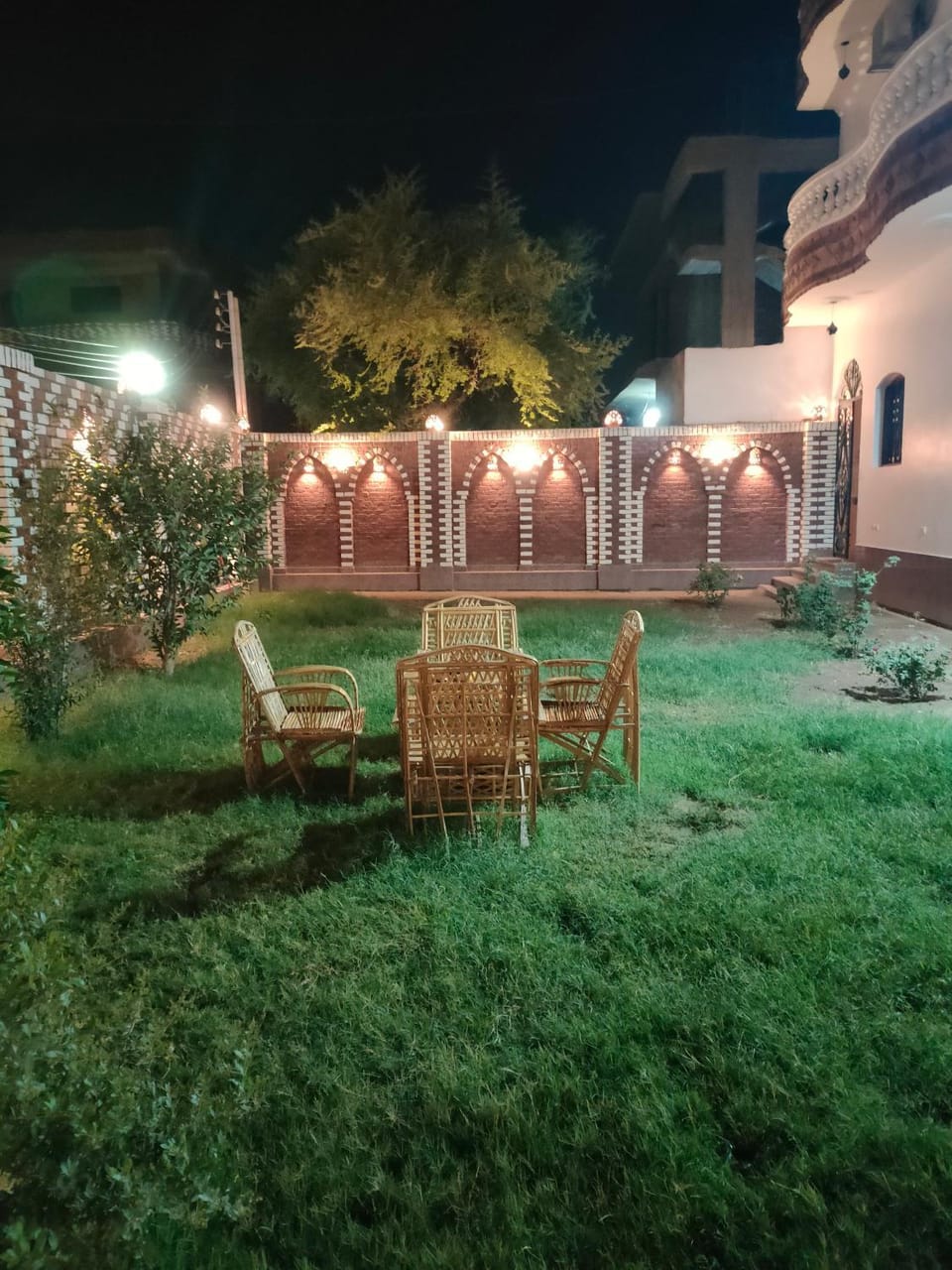 Night, Garden, Seating area, Dining area, Garden view