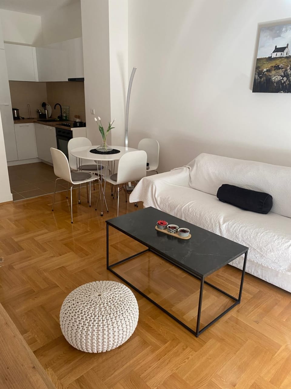 Kitchen or kitchenette, Living room, Photo of the whole room, Seating area, Dining area