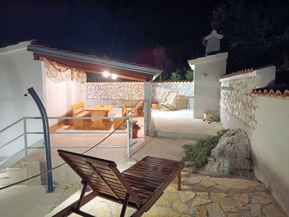Patio, Night, Balcony/Terrace, Seating area